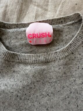 CRUSH. Speckled Heather Gray Crewneck Sweater